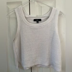 Lulus white loose knit sweater tank top